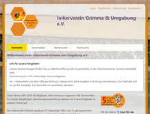 Tablet Screenshot of imkerverein-grimma.de